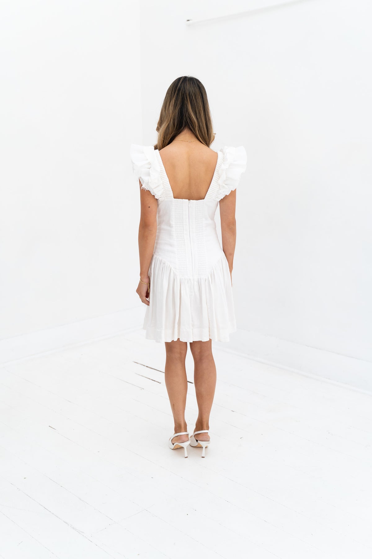 Simone Frill Mini- White