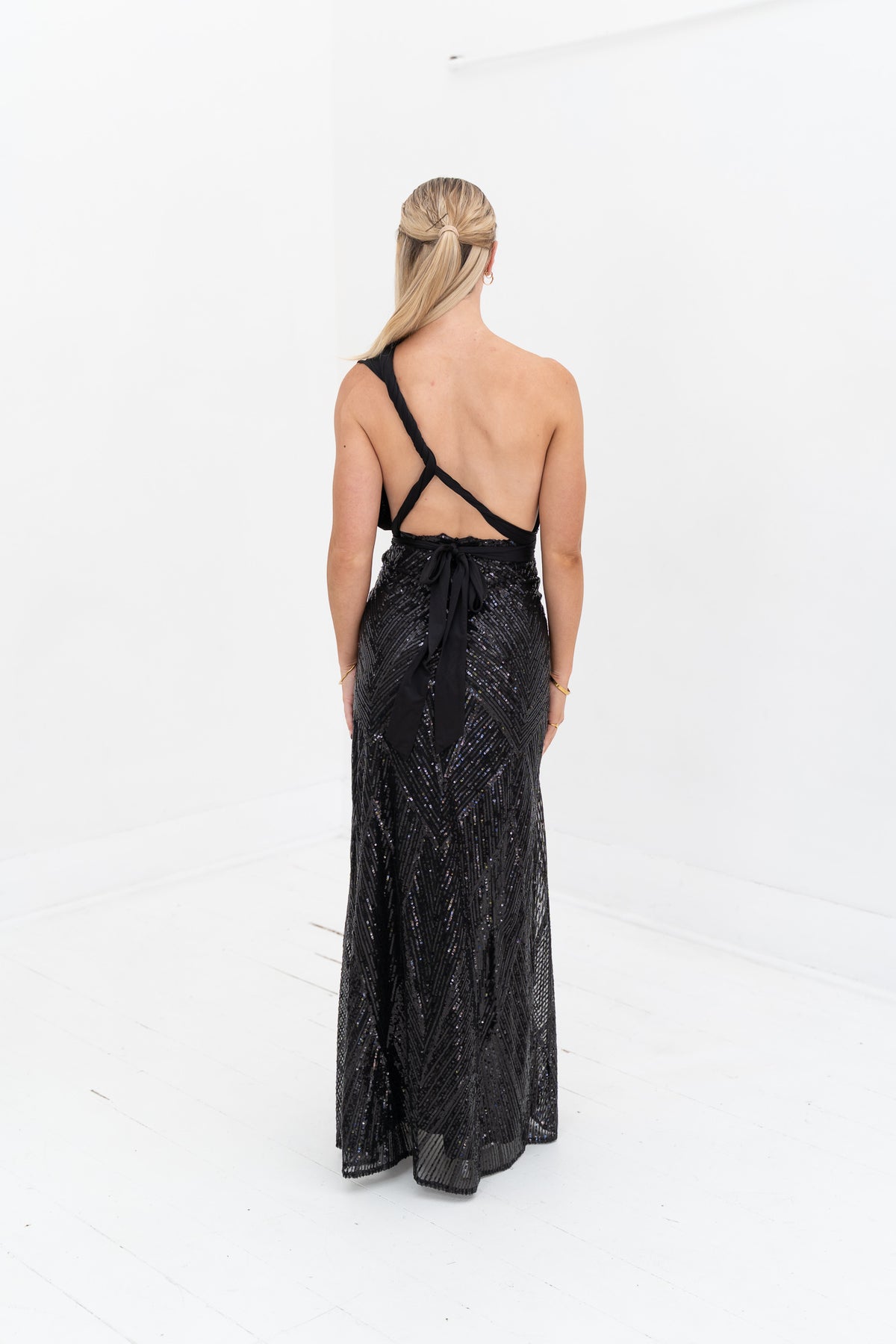 Maria Gown Black Sequin