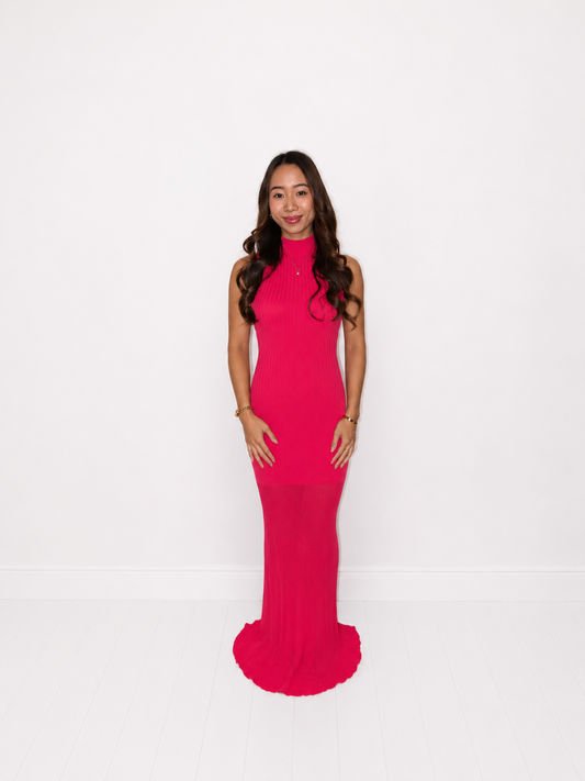 Manhattan Maxi Dress - Rose Red
