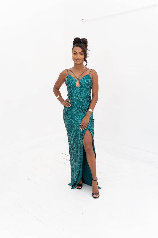 Emerald Allure Gown