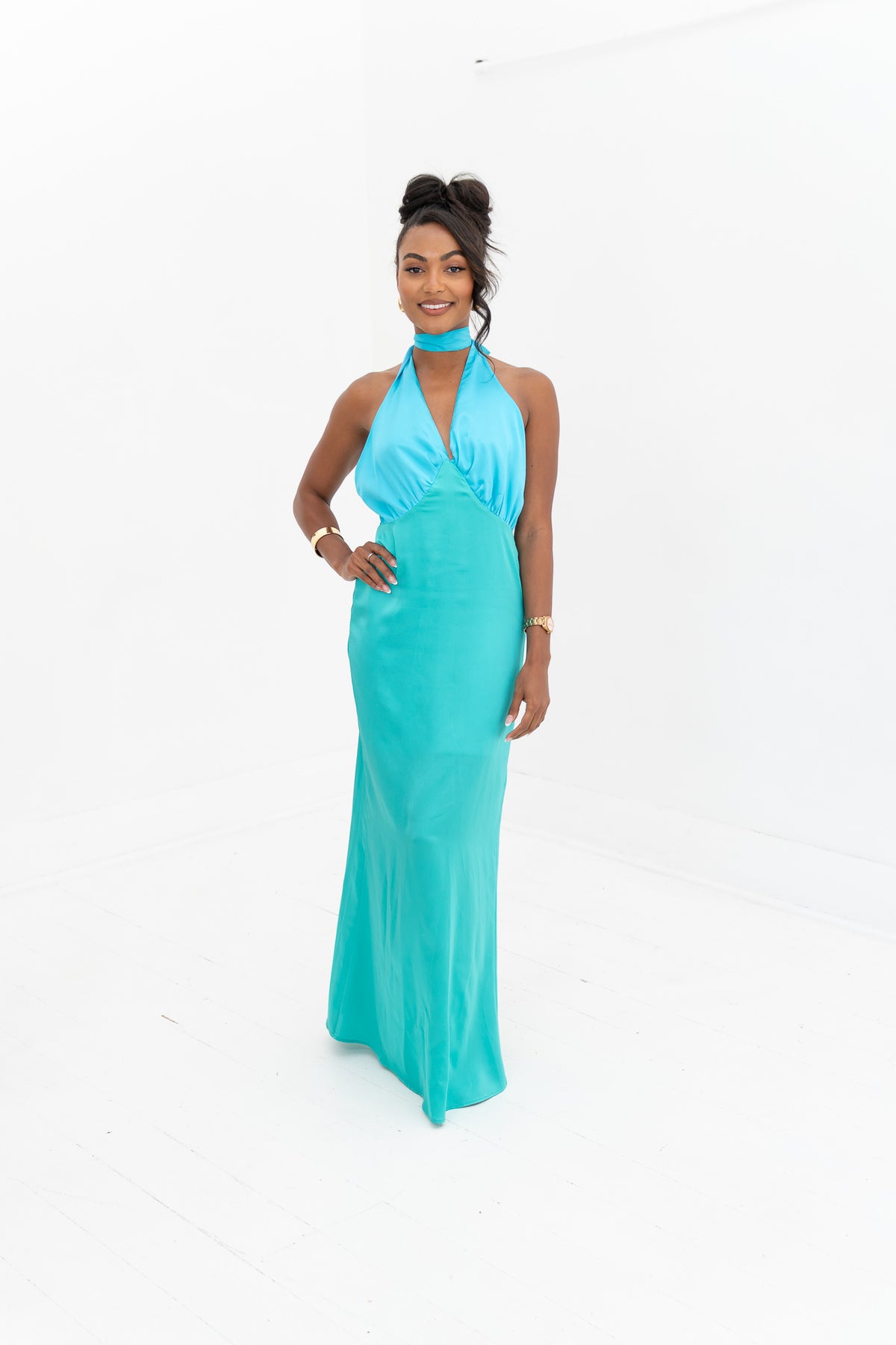 Oahu Dress Blue Maxi