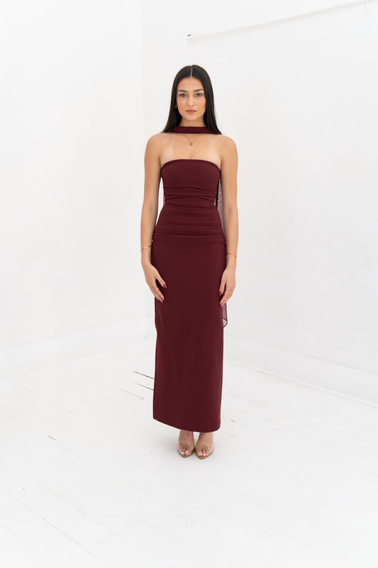 Yulia Dress - Cherry Lacquer