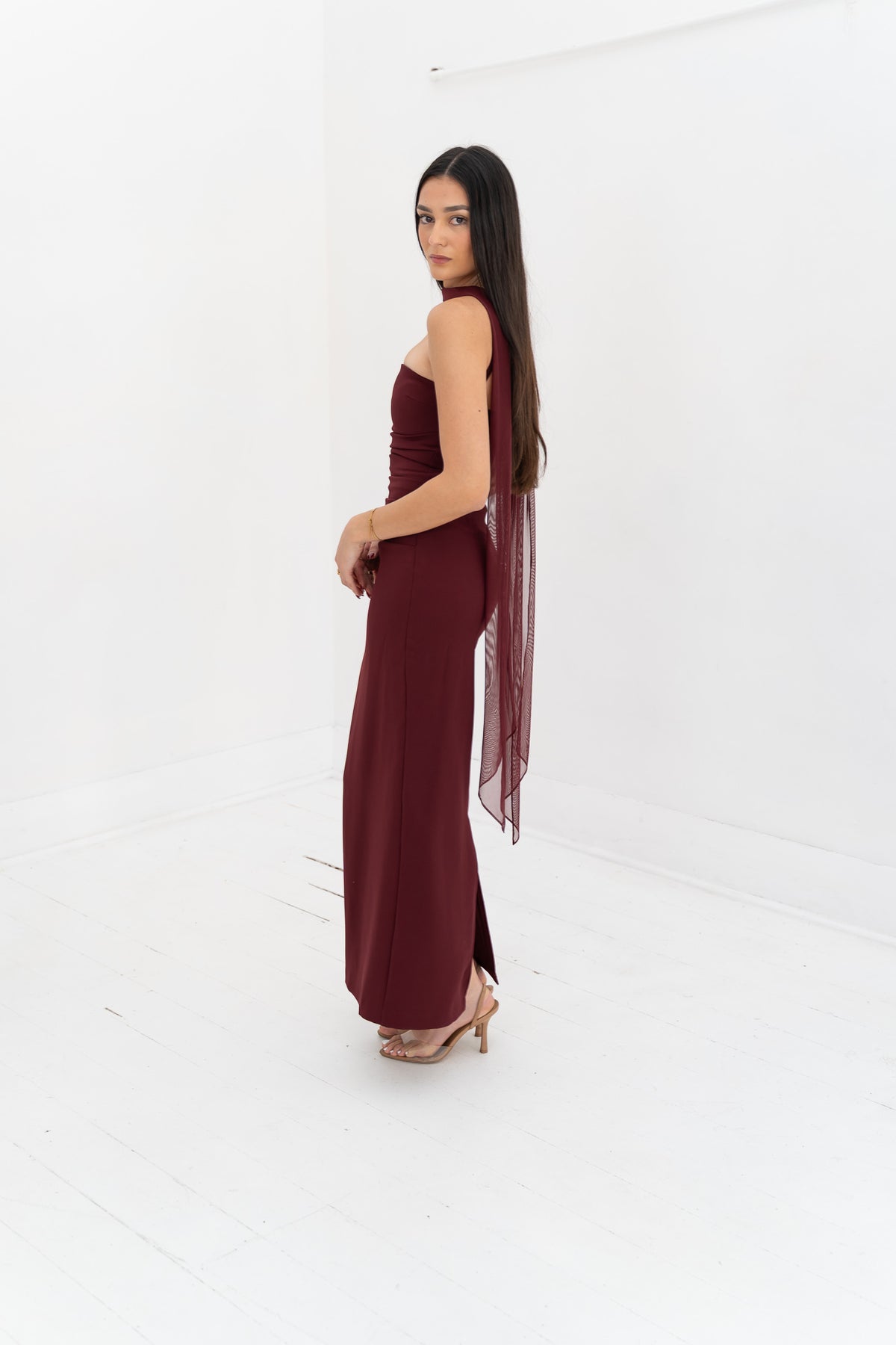 Yulia Dress - Cherry Lacquer