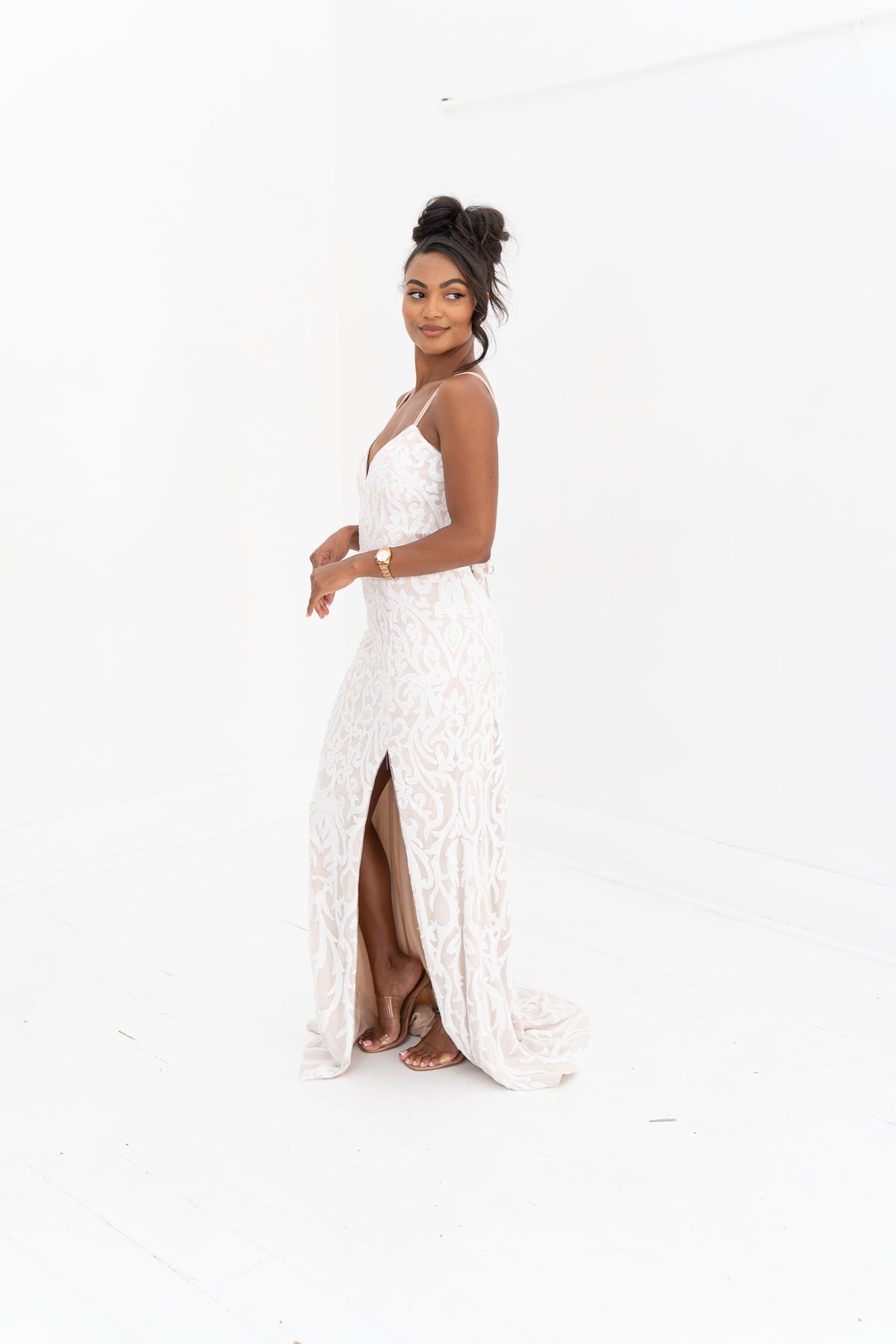 Sera Lace Sequin Gown