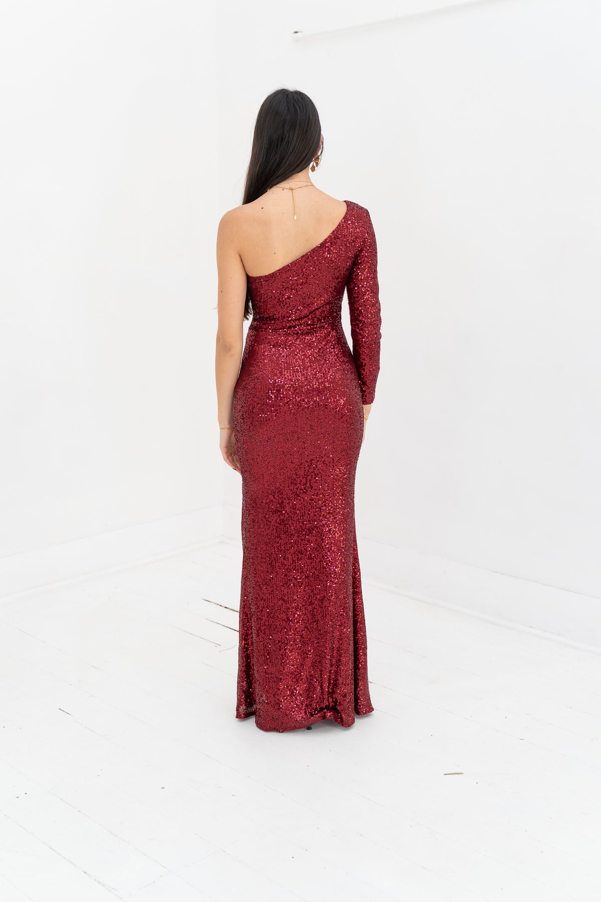 Coletta Sequin Gown - Ruby